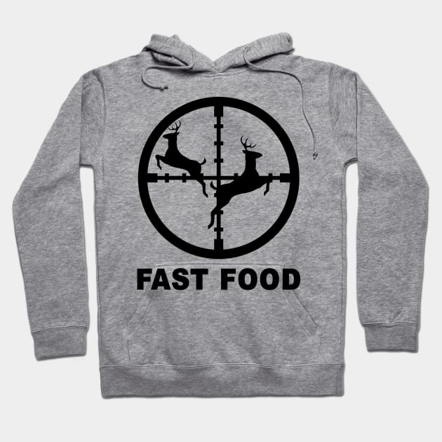 Deer Hunting Funny Hunter Fast Food Gift Hoodie by Horisondesignz